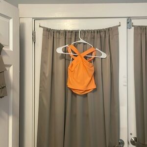 orange cross cross tank top